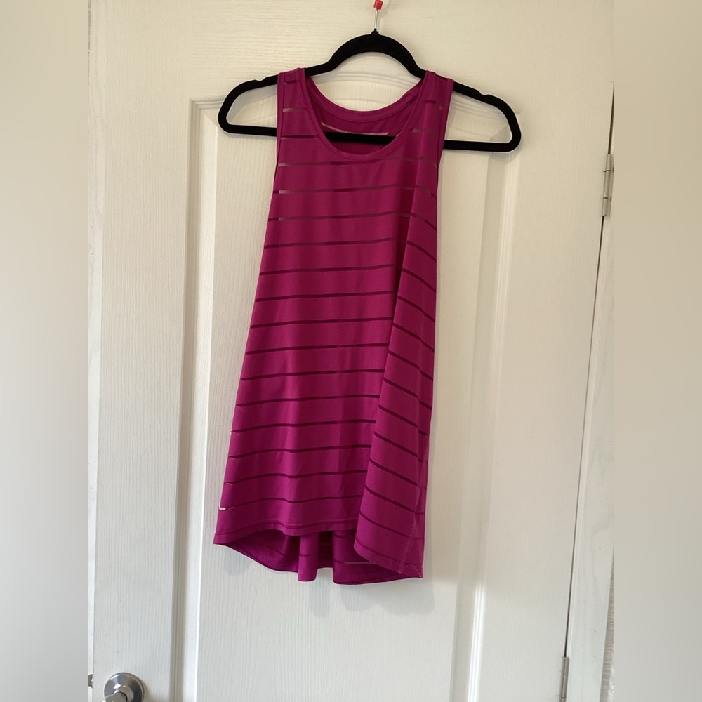 Athletic Works Magenta Striped Tank Top size XL EUC
